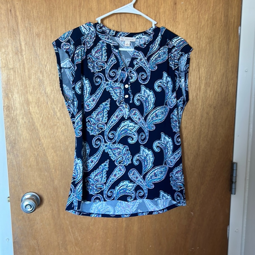 Paisley cap sleeve Top